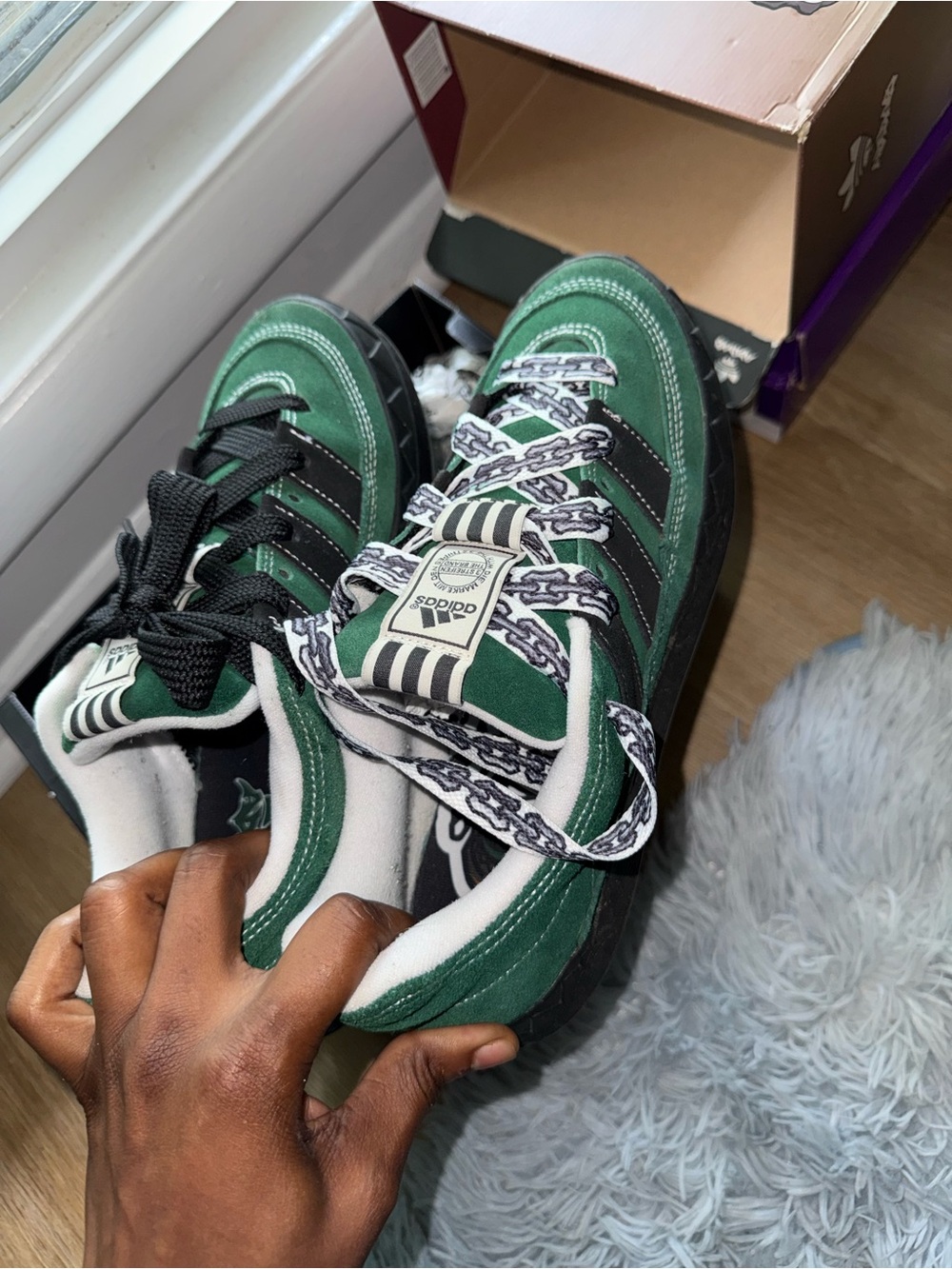 adidas Black Shoe Box with Label